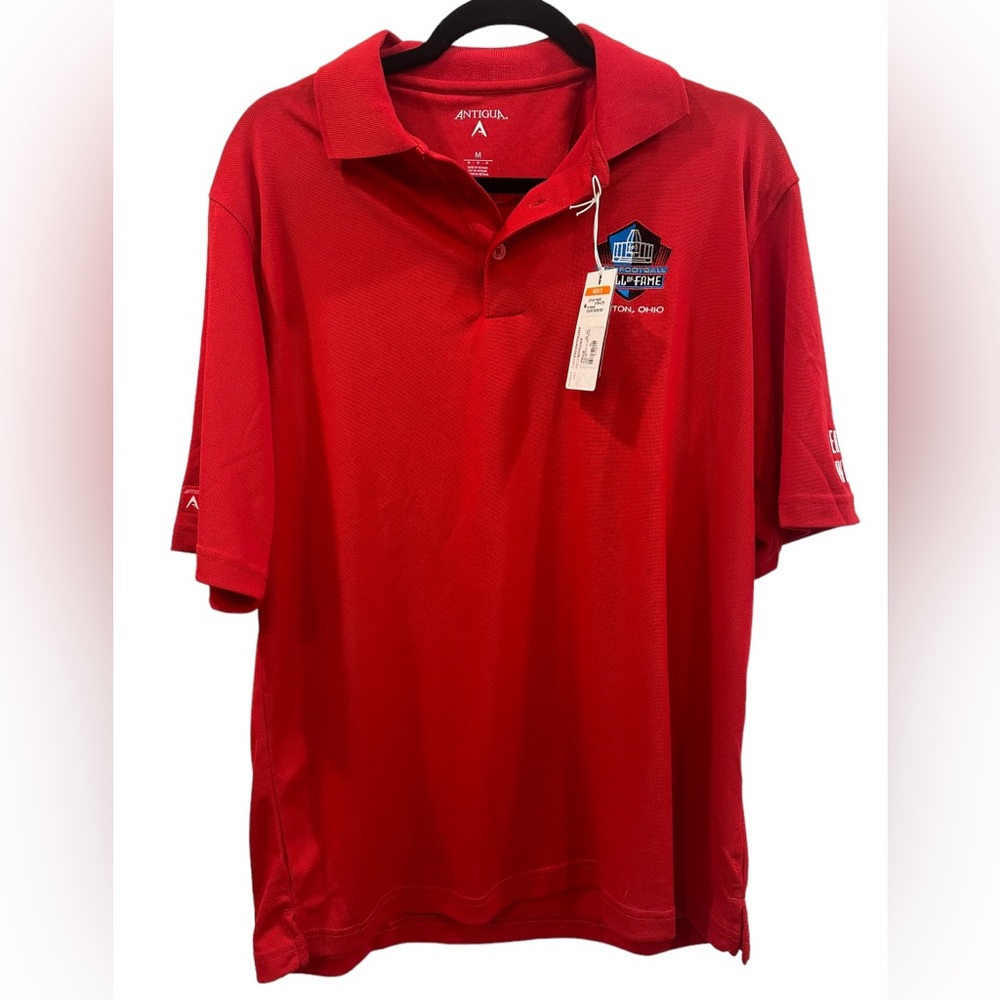 Canton Ohio embossed pro football hall of fame polo enshrinement week size M NWT